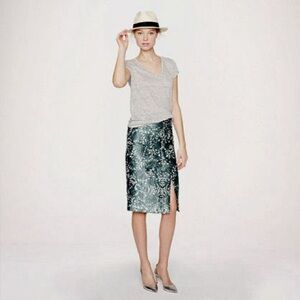 J.Crew Collection: The William Morris-Inspired Pencil Wrap Skirt